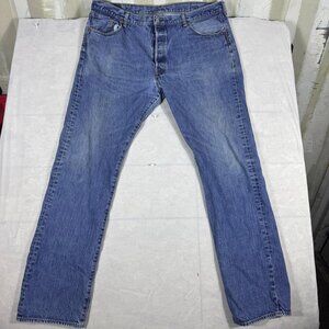 Levi's Strauss & Co.‎ Straight Leg Mens Blue Denim Button Fly Outdoor Size 42x36